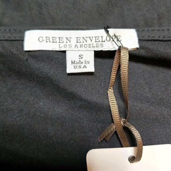 Green Envelope Womens Top Small Modal Blend Dolman 3/4 Sleeve USA Made New Tags - Picture 4 of 8